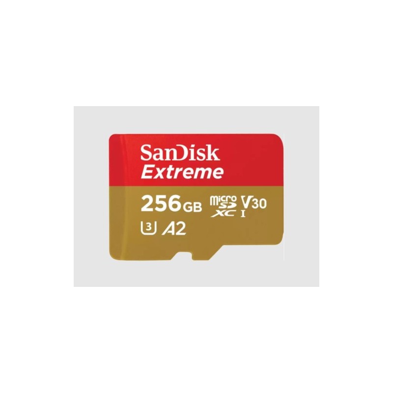 SanDisk Extreme 256 GB MicroSDXC UHS I Clase 3