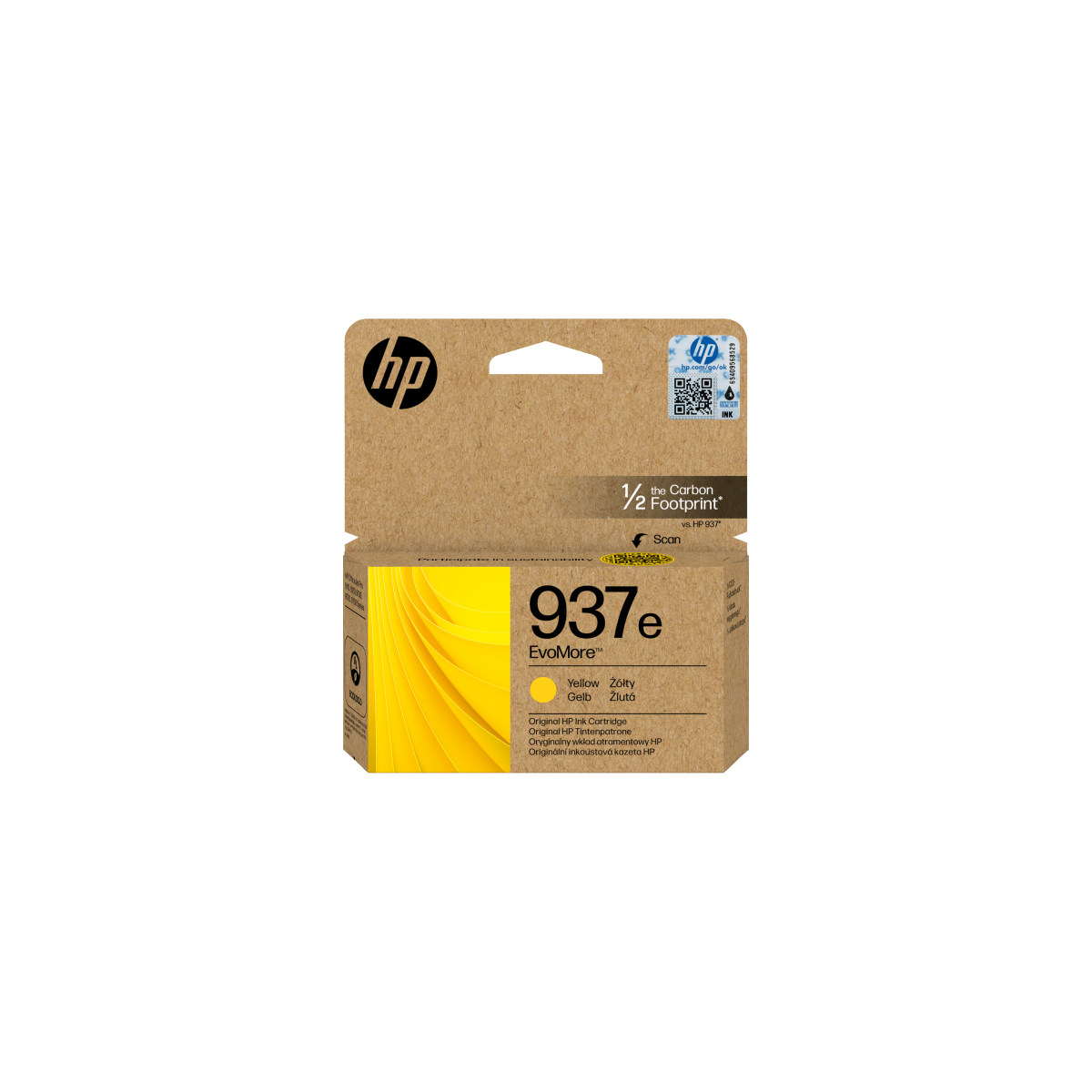 HP Cartucho de Tinta Original EvoMore 937e amarilla