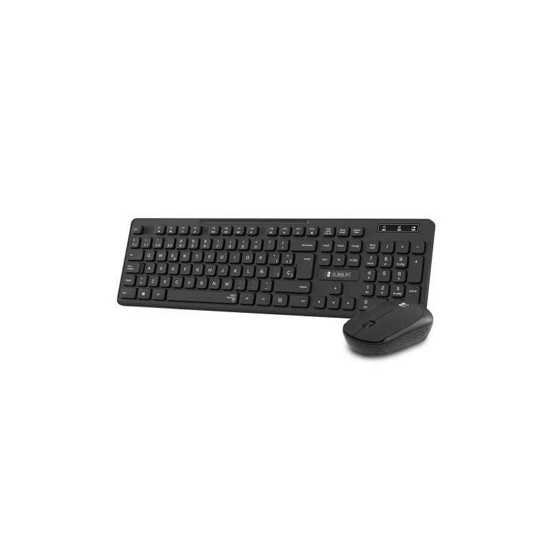 SUBBLIM Teclado Ergonomico y raton Combo Business Slim Silencioso Inalambrico 24G