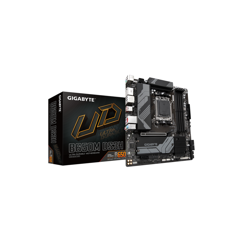 PLACA GIGABYTE B650M DS3HAMDAM5B6504DDR5128GBHDMI2DP4SATA32M225GBE4USB32MATX