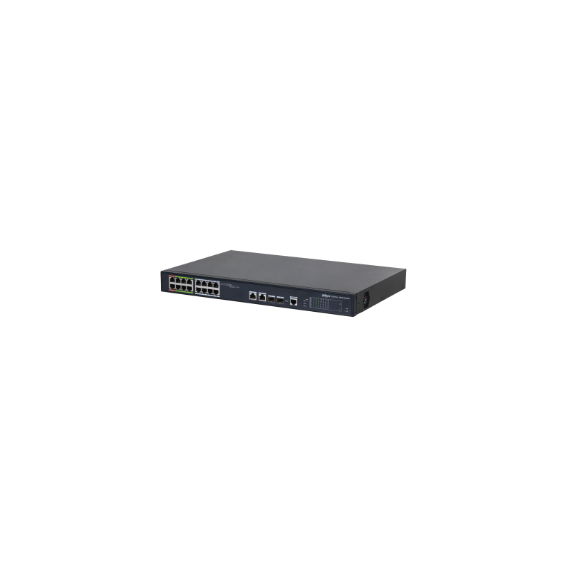 DH LR2218 16ET 240 V2 DAHUA SWITCH L2 EPOE GESTIONABLE 16 PUERTOS 10 100 8 EPOE EOC 8 POE 2 UPLINK COMBO GIGABIT SFP