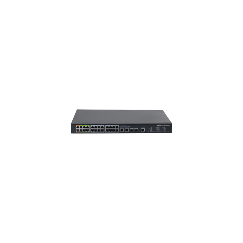 DH LR2226 24ET 360 V2 DAHUA SWITCH L2 EPOE GESTIONABLE 24 PUERTOS 10 100 8 EPOE EOC 16 POE 2 UPLINK COMBO GIGABIT SFP