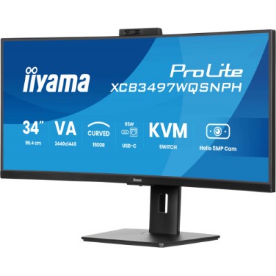MONITOR IIYAMA VA 2H 1DPDOCK KVM 95W 5MP HELLO