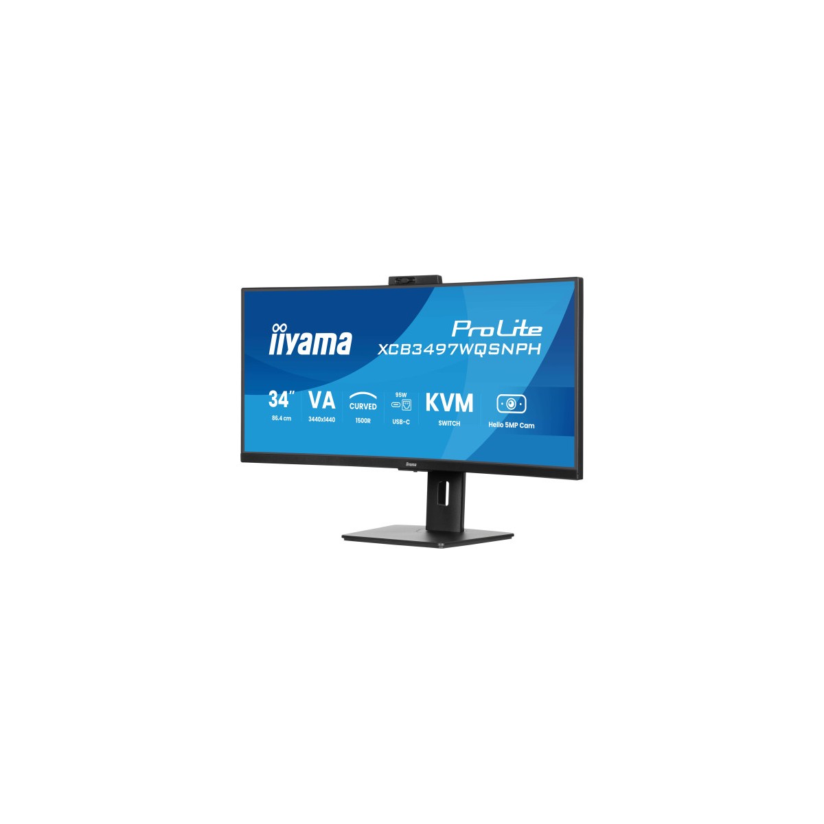 MONITOR IIYAMA VA 2H 1DPDOCK KVM 95W 5MP HELLO