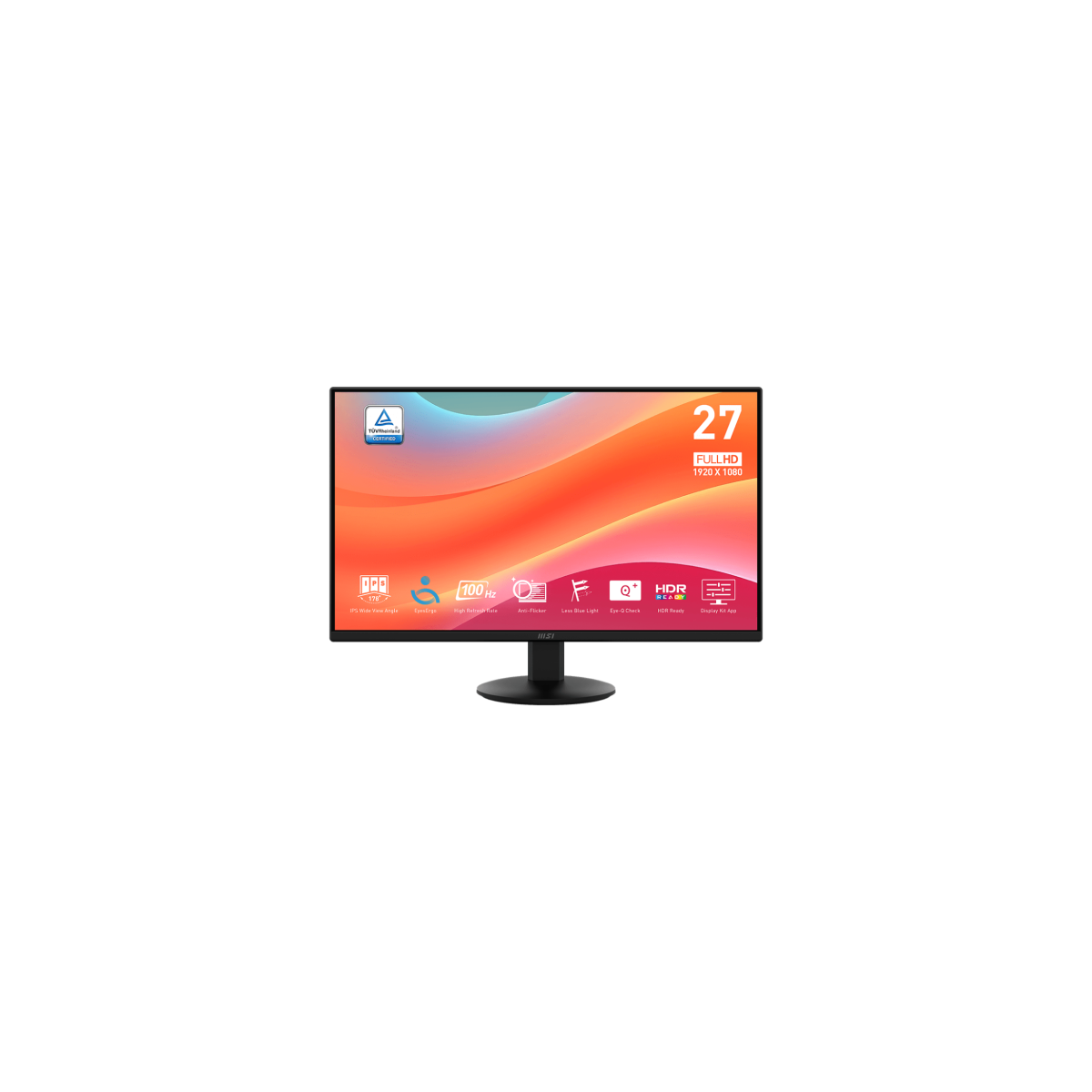 MSI MONITOR PRO MP272L 27 PLANO IPS 1920x1080 100HZ NEGRO