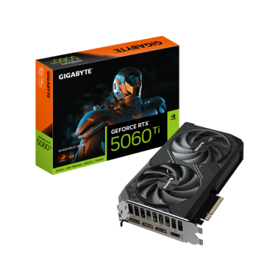GIGABYTE GeForce RTX 5060 Ti WINDFORCE OC 16G Tarjeta Grafica 16 GB GDDR7 128 bits PCI E 50 2587 MHz Frecuencia del nucleo 3 x 
