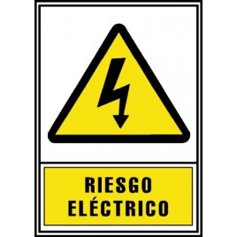 SENAL HOMOLOGADA AVISO RIESGO ELECTRICO 210x297MM PVC AMARILLO ARCHIVO2000 6172 03 AM