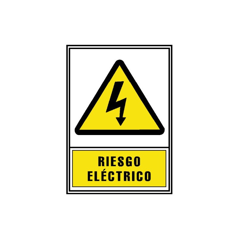 SENAL HOMOLOGADA AVISO RIESGO ELECTRICO 210x297MM PVC AMARILLO ARCHIVO2000 6172 03 AM