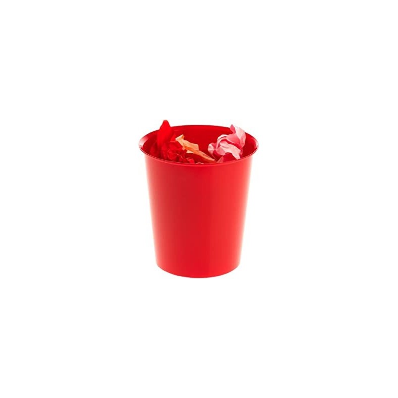 PAPELERA 18 LITROS POLIPROPILENO 100 RECICLADO Y RECICLABLE 290 X 310 MM ROJO ARCHIVO 2000 2001 RJ