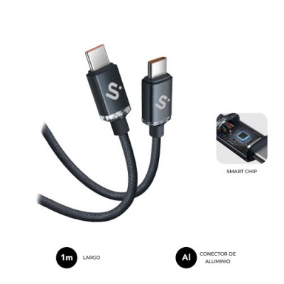 SUBBLIM CABLE OPTIMUS 60W C C 1m BLACK