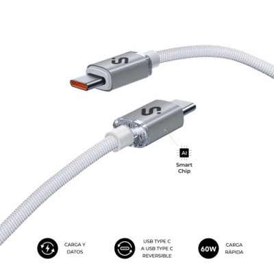 SUBBLIM CABLE OPTIMUS 60W C C 1m WHITE