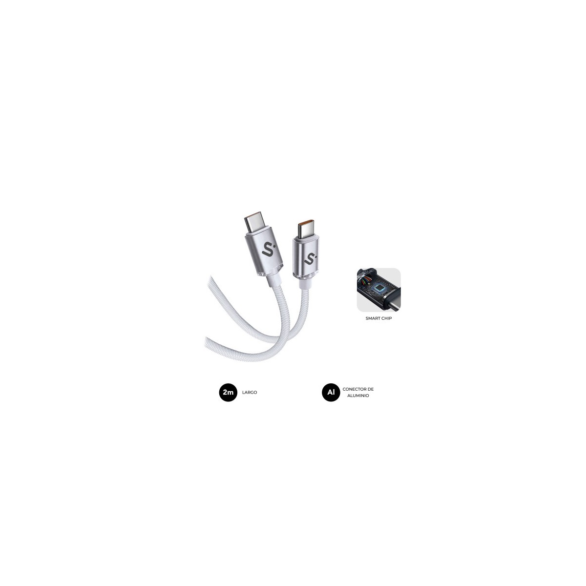 SUBBLIM CABLE OPTIMUS 60W C C 2m WHITE