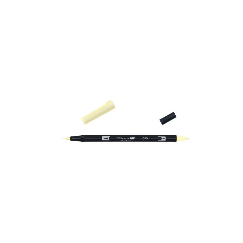 ROTULADOR DOBLE PUNTA PINCEL DUAL BRUSH 090 COLOR BABY YELLOW TOMBOW ABT 090