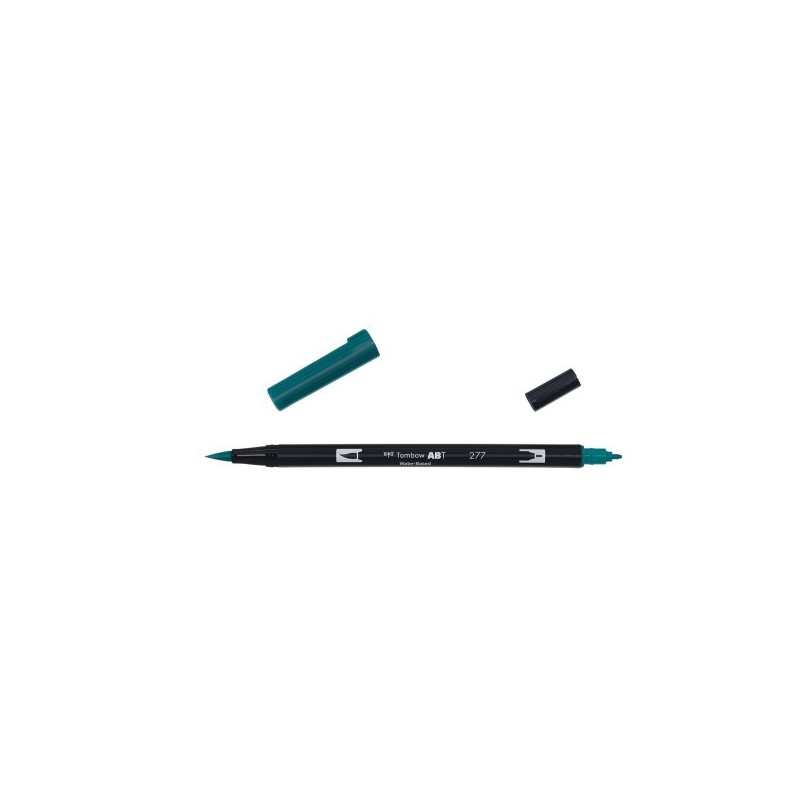 ROTULADOR DOBLE PUNTA PINCEL DUAL BRUSH 277 COLOR DARK GREEN TOMBOW ABT 277