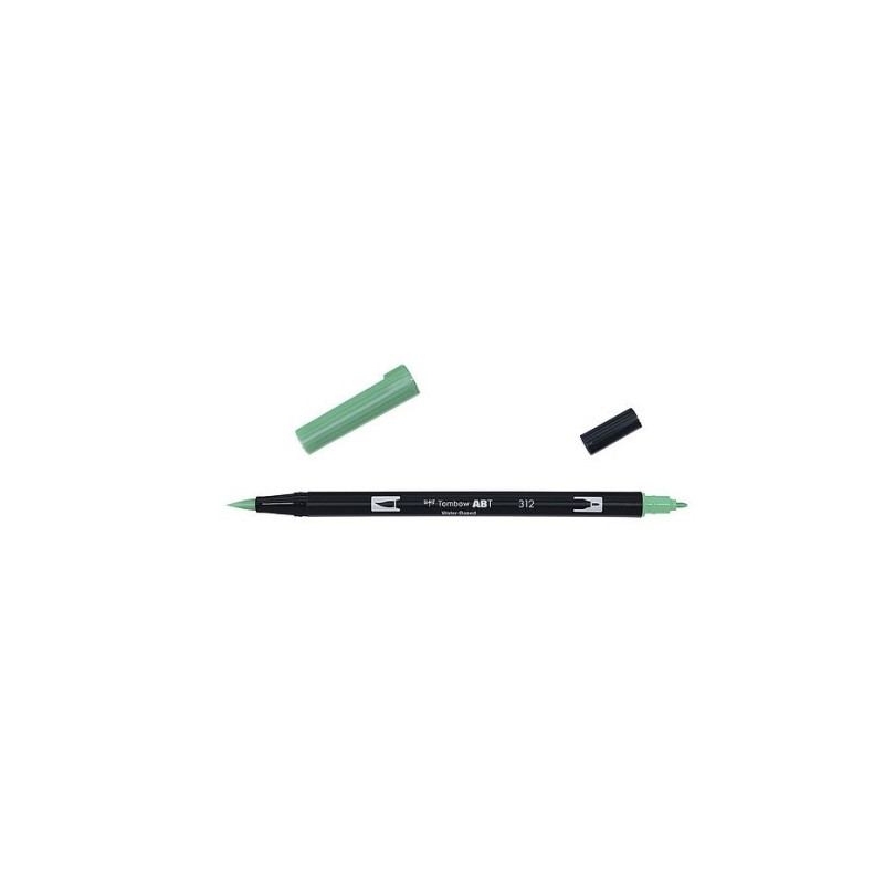 ROTULADOR DOBLE PUNTA PINCEL DUAL BRUSH 312 COLOR HOLLY GREEN TOMBOW ABT 312