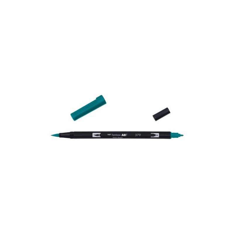 ROTULADOR DOBLE PUNTA PINCEL DUAL BRUSH 379 COLOR JADE GREEN TOMBOW ABT 379