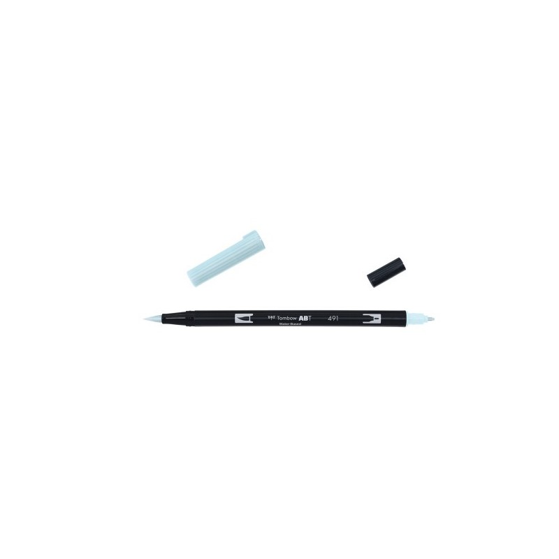 ROTULADOR DOBLE PUNTA PINCEL DUAL BRUSH 491 COLOR GLACIER BLUE TOMBOW ABT 491