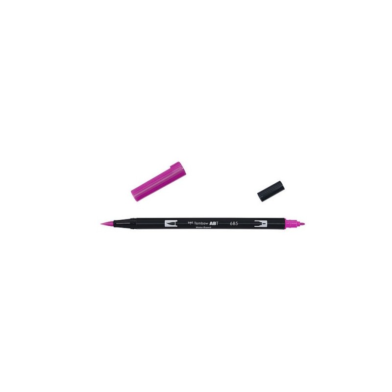 ROTULADOR DOBLE PUNTA PINCEL DUAL BRUSH 685 COLOR DEEP MAGENTA TOMBOW ABT 685