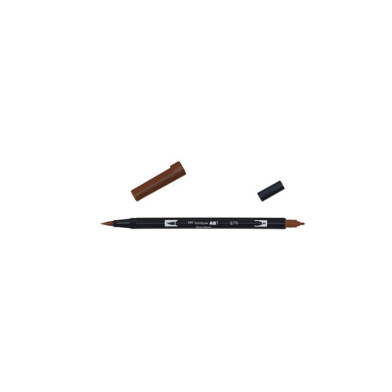 ROTULADOR DOBLE PUNTA PINCEL DUAL BRUSH 879 COLOR BROWN TOMBOW ABT 879