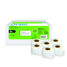 PACK 6 ROLLOS LW ETIQUETAS 25X54MM DYMO 2177564