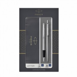 SET JOTTER DUO PLUMA BOLiGRAFO ACERO CT PARKER 2093258