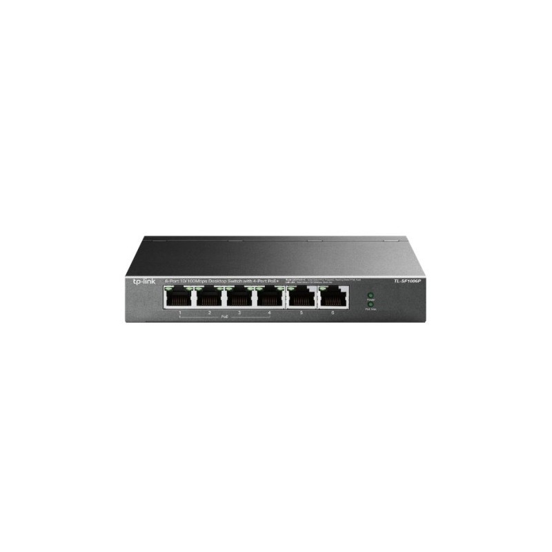 TP Link TL SF1006P switch No administrado Fast Ethernet 10 100 Energia sobre Ethernet PoE Negro