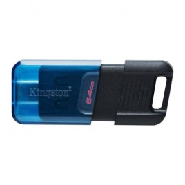 Kingston Technology DataTraveler 80 unidad flash USB 64 GB USB Tipo C 32 Gen 1 31 Gen 1 Negro Azul