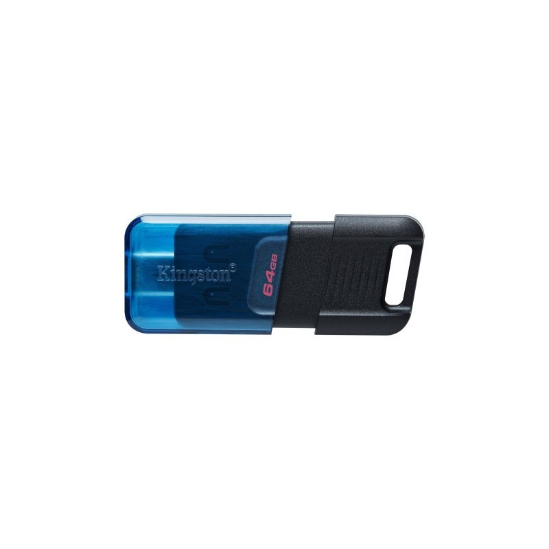 Kingston Technology DataTraveler 80 unidad flash USB 64 GB USB Tipo C 32 Gen 1 31 Gen 1 Negro Azul