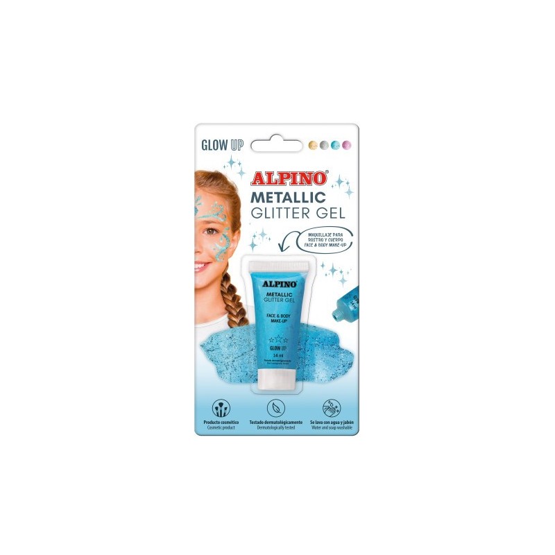 BLiSTER MAQUILLAJE CON COLOR Y PURPURINA GLITTER AZUL ALPINO DL000603