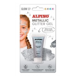 BLiSTER MAQUILLAJE CON COLOR Y PURPURINA GLITTER PLATA ALPINO DL000601