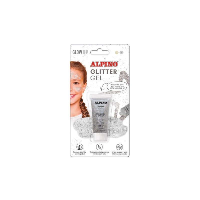 BLiSTER GEL TRANSPARENTE CON PURPURINA PLATA ALPINO DL000605