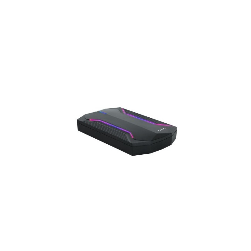 TooQ TQE 2599RGB caja para disco duro externo Carcasa de disco duro SSD Negro 25