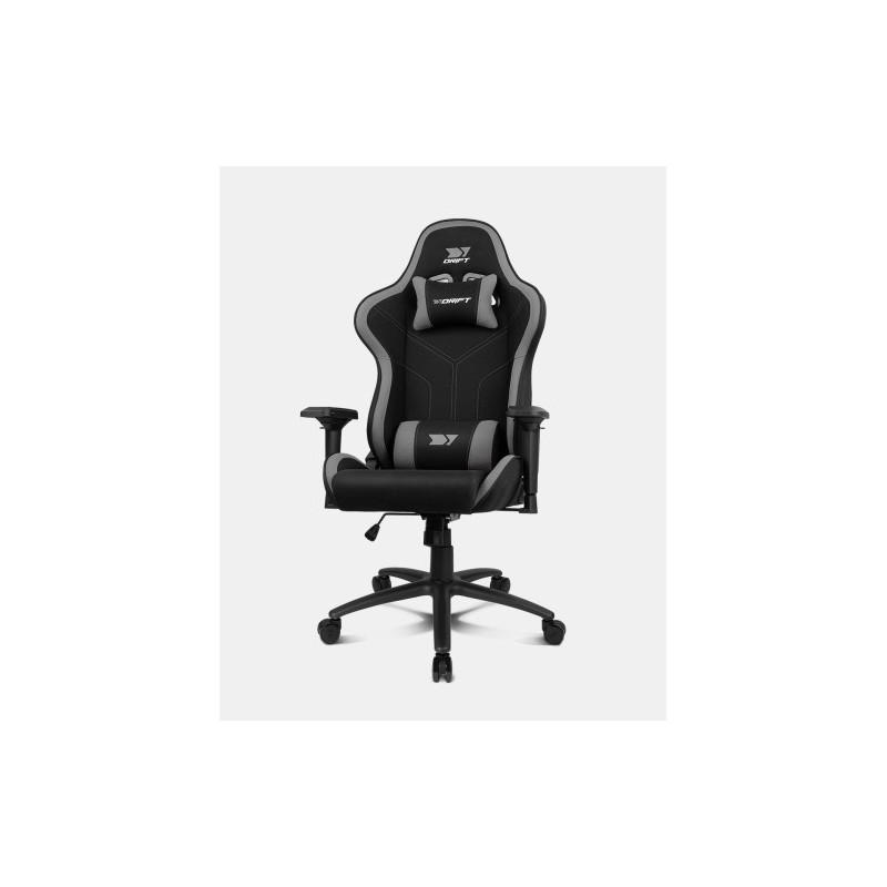 DRIFT DR110BGRAY silla para videojuegos Butaca para jugar Asiento acolchado Negro Gris