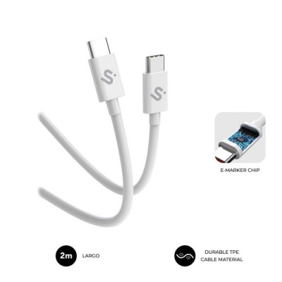 SUBBLIM CABLE PLUS 100W C C 2m WHITE