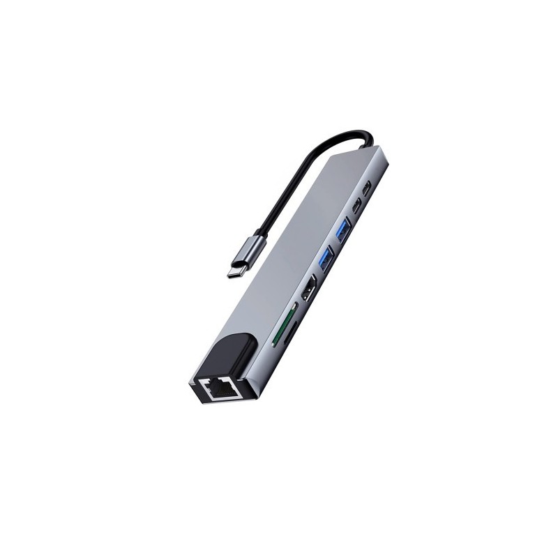 Ewent EW1146 base para portatil y replicador de puertos Alambrico USB 32 Gen 1 31 Gen 1 Type C Gris