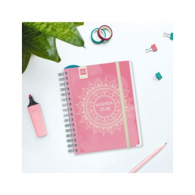AGENDA DOCENTE 2025 2026 MAGISTRAL PERSONALIZABLE 4º 155X212 SEMANA VISTA HORIZONTAL MANDALA FINOCAM 533380126