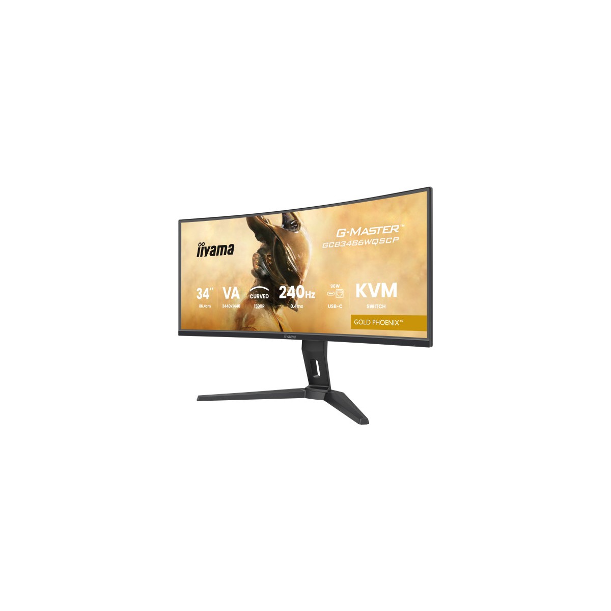 MONITOR IIYAMA G MASTER GCB3486WQSCP B1 34 1500R 240HZ USB C 95W KVM LAN 500CD