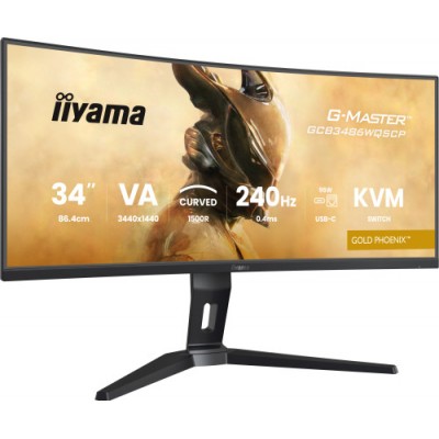 MONITOR IIYAMA G MASTER GCB3486WQSCP B1 34 1500R 240HZ USB C 95W KVM LAN 500CD