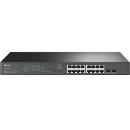 TP Link TL SG2218P switch L2 L2 Gigabit Ethernet 10 100 1000 Energia sobre Ethernet PoE 1U Negro