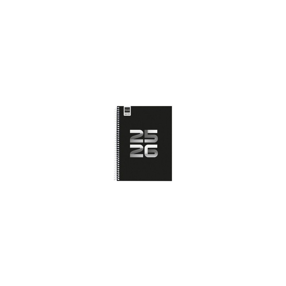 AGENDA ESCOLAR 2025 2026 COOL 4º 155X212 SEMANA VISTA HORIZONTAL NEGRO FINOCAM 645040326