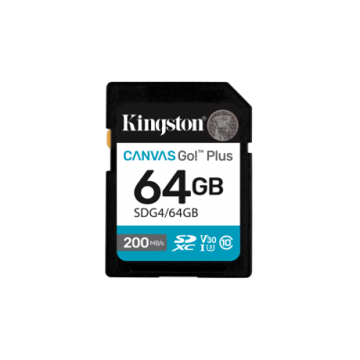 Kingston Technology 64GB SDXC Canvas Go Plus Gen4 200MB s C10 UHS I U3 V30