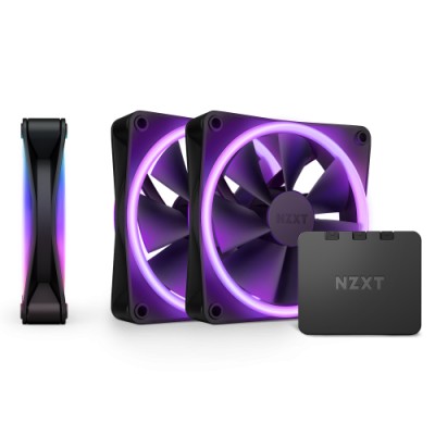 NZXT F120 RGB DUO Triple Pack Carcasa del ordenador Ventilador 12 cm Negro 3 piezas