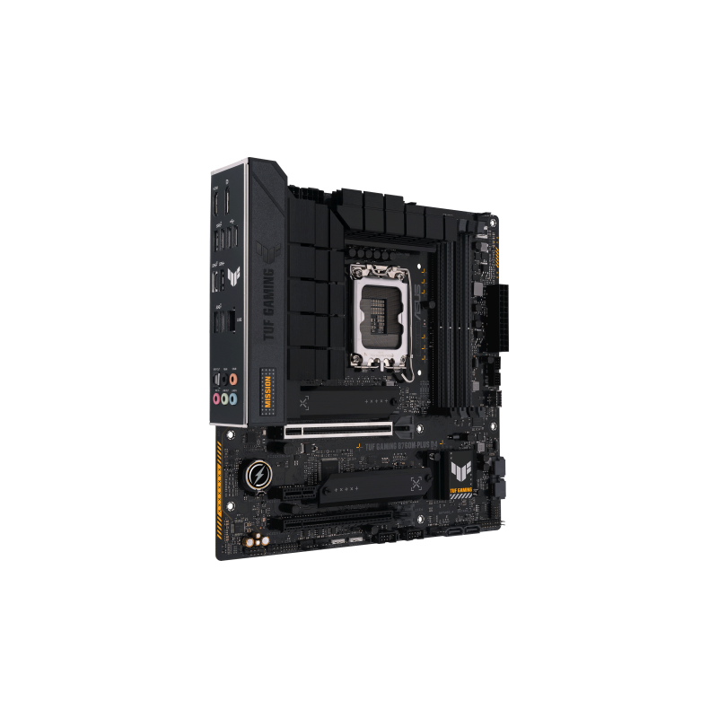 PLACA ASUS TUF GAMING B760M PLUSINTEL1700B7604DDR5128GBHDMIDP4SATA2M25USB 321USB C25GBMATX