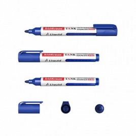 MARCADOR PIZARRA BLANCA CON TINTA LiQUIDA LIQUID LW 600 TINTA COLOR AZUL ERICH KRAUSE 48775