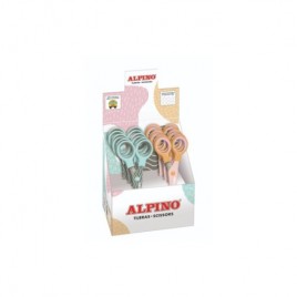 EXPOSITOR 12 TIJERAS ESCOLARES COLOR PASTEL ALPINO PT0051