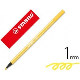 ROTULADOR PREMIUM CON PUNTA DE FIBRA BISELADA PEN 68 MAX COLOR AMARILLO STABILO 768 44