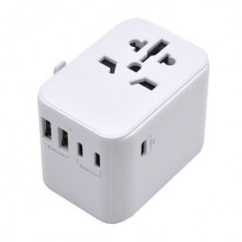 Ewent EW1470 adaptador de enchufe electrico Universal Blanco