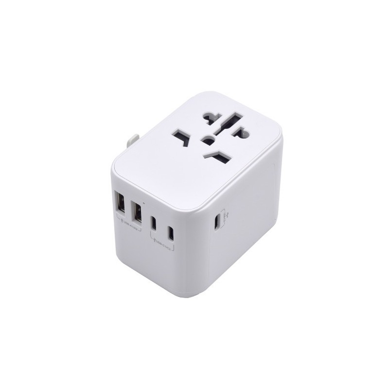 Ewent EW1470 adaptador de enchufe electrico Universal Blanco