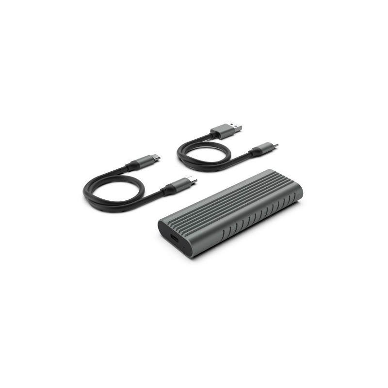 Ewent EW7025 caja para disco duro externo Caja externa para unidad de estado solido SSD Gris M2