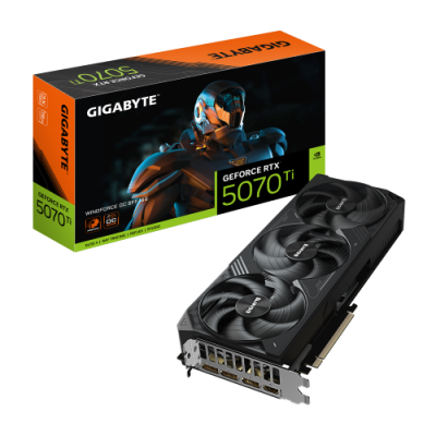 GIGABYTE GeForce RTX 5070 Ti WINDFORCE OC SFF 16G Tarjeta Grafica 16GB GDDR7 256 bits PCI E 50 XXXX MHz Core Clock 3 x DP 21a 1